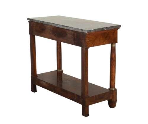 19th Century French Empire Walnut Console Table