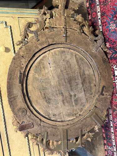 Regency convex mirror with eagle cresting