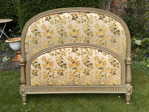 French bed in original old paintwork