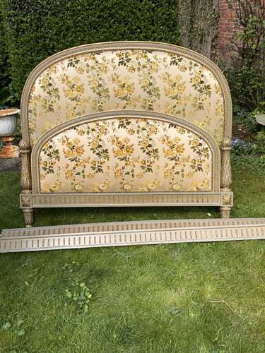 French bed in original old paintwork