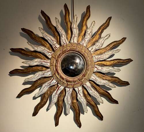 Mid century sunburst mirror