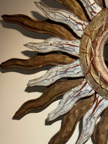 Mid century sunburst mirror