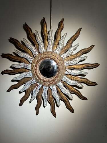 Mid century sunburst mirror