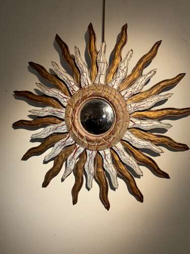 Mid century sunburst mirror