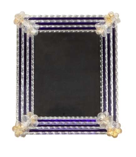 Mid-Century Italian Murano Glass Photo Frame