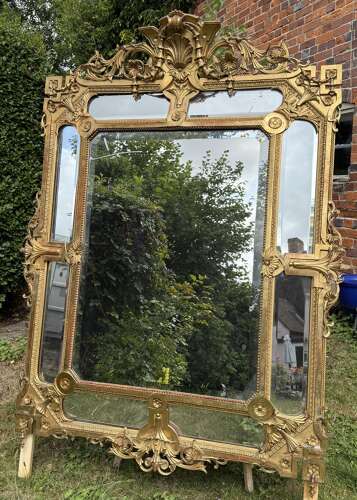 Large 19th Century gilt margin mirror