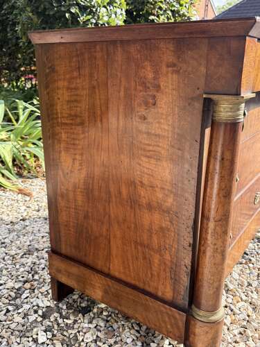 French Empire Commode in figured Walnut