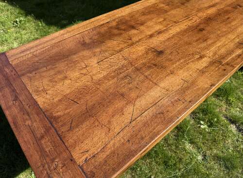 Very large 19th Century Walnut farmhouse table