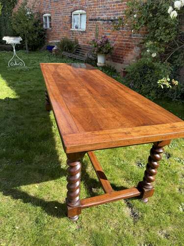 Very large 19th Century Walnut farmhouse table