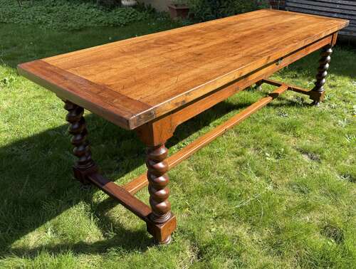 Very large 19th Century Walnut farmhouse table