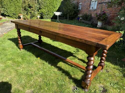Very large 19th Century Walnut farmhouse table