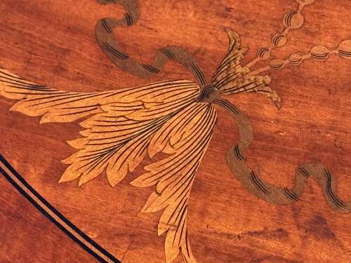 Inlaid marquetry occasional table