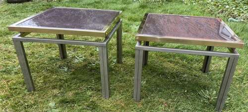 Pair of Guy Lefevre side tables for Maison Jansen