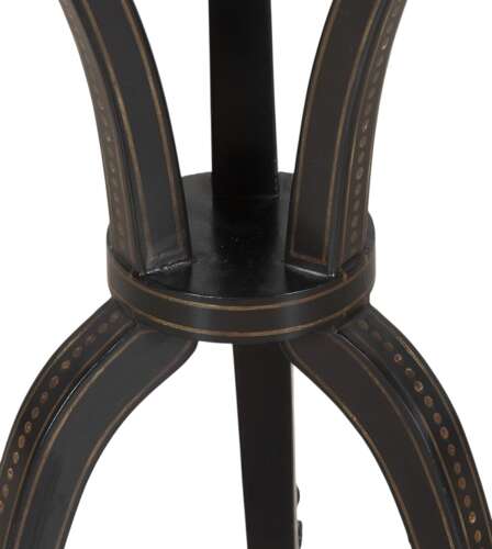 Pair Of 20th Century Regency Style Ebonised Round Side Tables