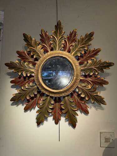Large mid century sunburst mirror