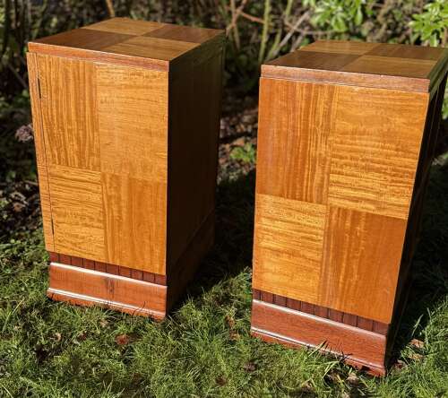 Pair of quality art deco bedside tables