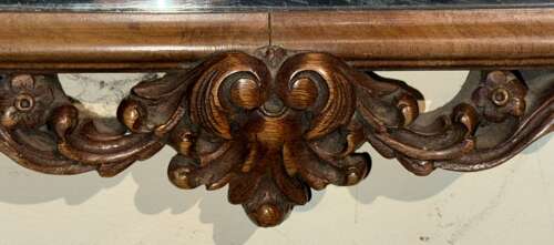 Walnut Queen Anne style mirror