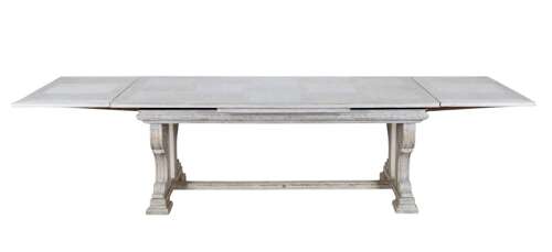 Early 20th Century French Limed Oak Extending Dining Table