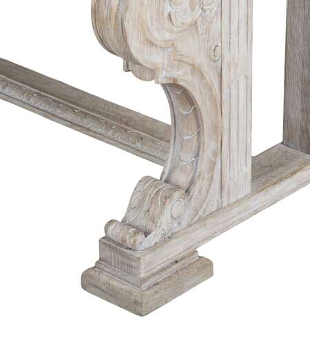Early 20th Century French Limed Oak Extending Dining Table