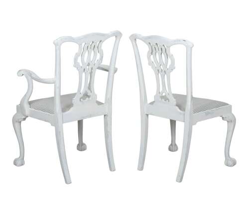 Set Of 8 Late 19th Century Painted Dining Chairs