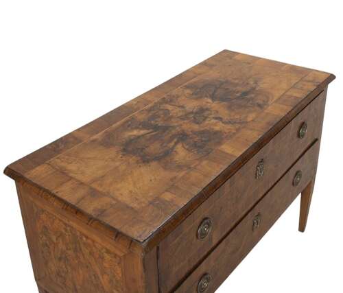 18th C Italian Parquetry Walnut Commode