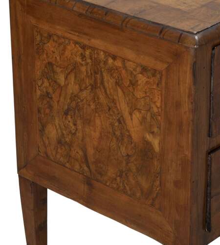 18th C Italian Parquetry Walnut Commode