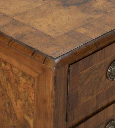 18th C Italian Parquetry Walnut Commode