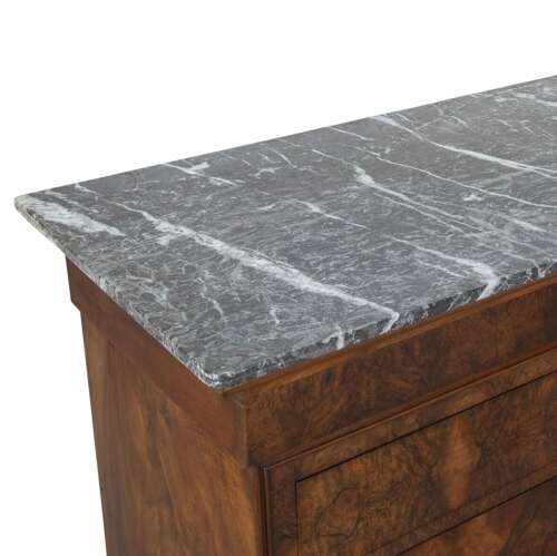 19th C French Louis Philippe Walnut Commode