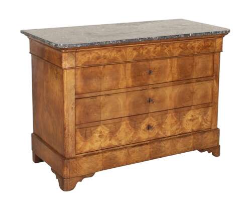 19th C French Louis Philippe Walnut Commode