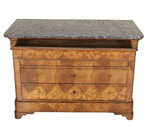 19th C French Louis Philippe Walnut Commode