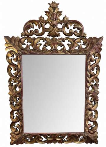 French Rococo Style Gilt Mirror