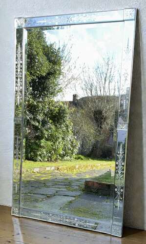 Large rectangular Venetian mirror