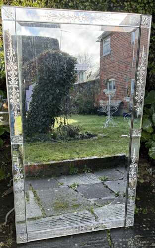 Large rectangular Venetian mirror