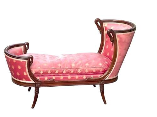 French 19th C Empire Chaise