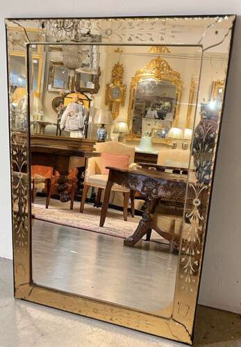 Large rectangular Venetian mirror
