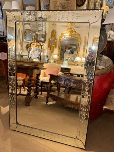 Large rectangular Venetian mirror
