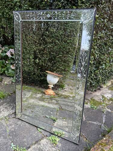 Large rectangular Venetian mirror