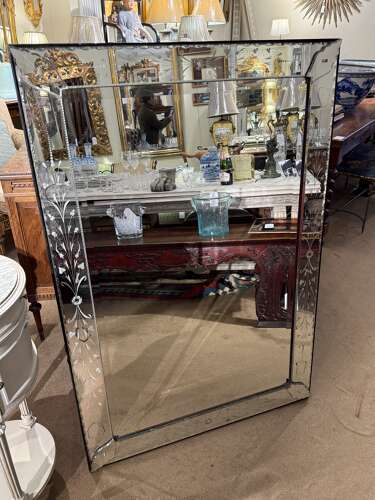 Large rectangular Venetian mirror