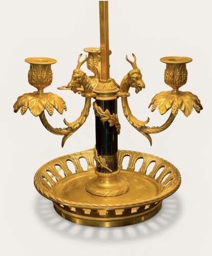 A superb quality ormolu bouillotte lamp