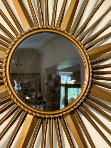 Mid century sunburst mirror