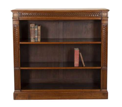 19th Century English Victorian Walnut Bookcase