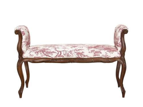19th C French Walnut Window Seat