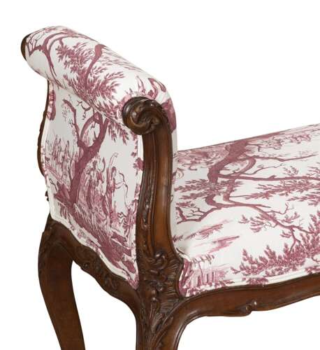 19th C French Walnut Window Seat
