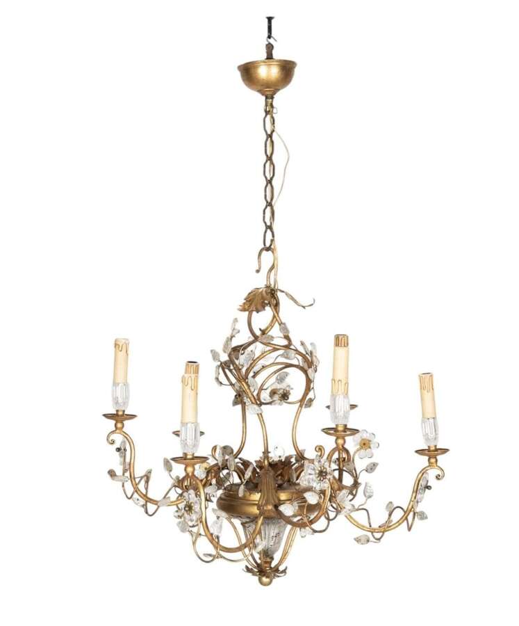 Mid Century French Chandelier by Maison Jansen