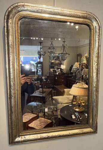 Louis Philippe silver gilt mirror