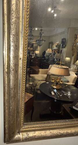 Louis Philippe silver gilt mirror