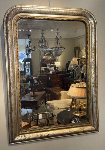 Louis Philippe silver gilt mirror