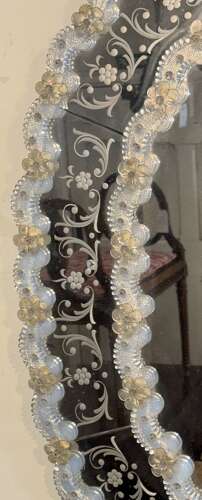 Oval Murano glass mirror