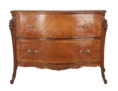 19th C Italian Satinwood & Burr Walnut Commode