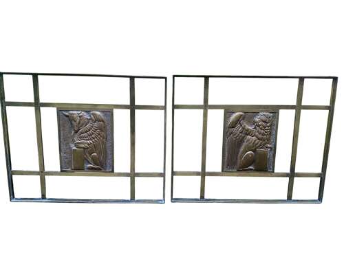 French Art Deco Bronze Plaques